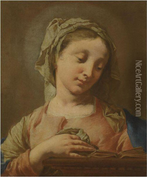 The Virgin Annunciate Oil Painting - Francesco Daggiu Daggiu Il Capella