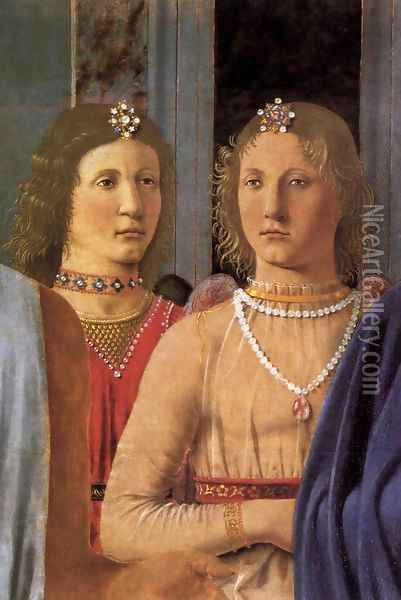 Montefeltro Altarpiece (detail) Oil Painting - Piero della Francesca