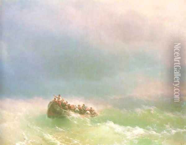 On the storm Oil Painting - Ivan Konstantinovich Aivazovsky