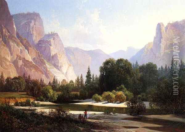 Yosemite Valley III Oil Painting - Thomas Hill