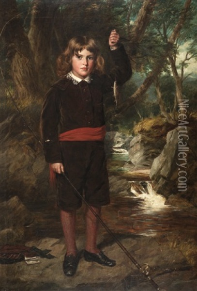 The Young Waltonian Oil Painting - James Faed