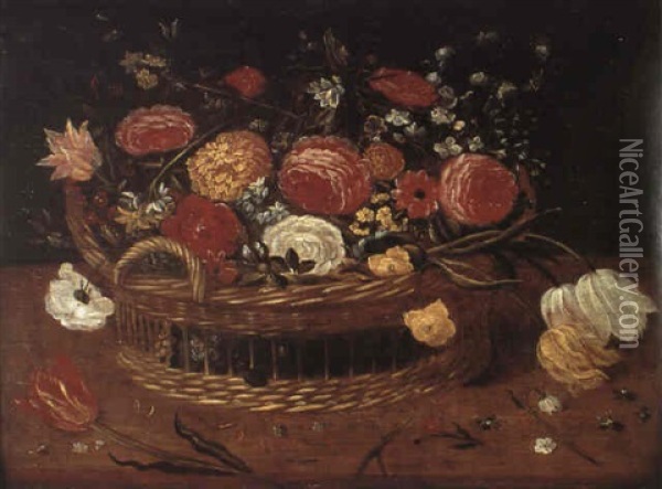 Blomsterkorg Oil Painting - Jan Brueghel the Elder