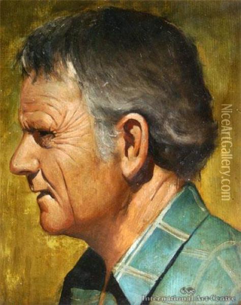 Portrait Garth Tapper Oil Painting - Dorrit Black
