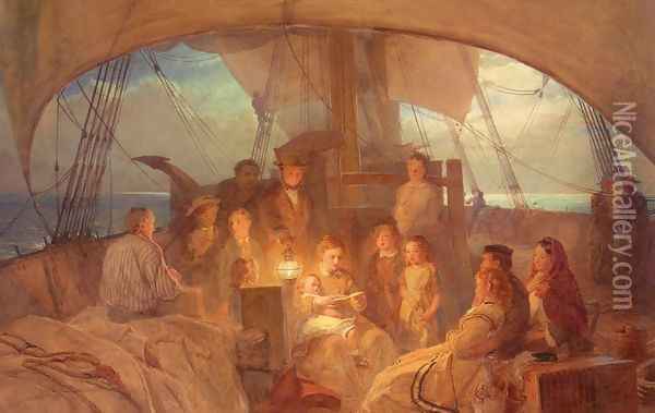 The Emigrant Ship Oil Painting - John Absolon