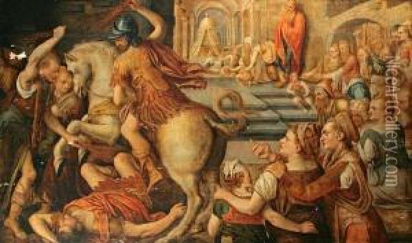 The Triumph Of Judas Maccabeus Oil Painting - Frans I Vriendt (Frans Floris)