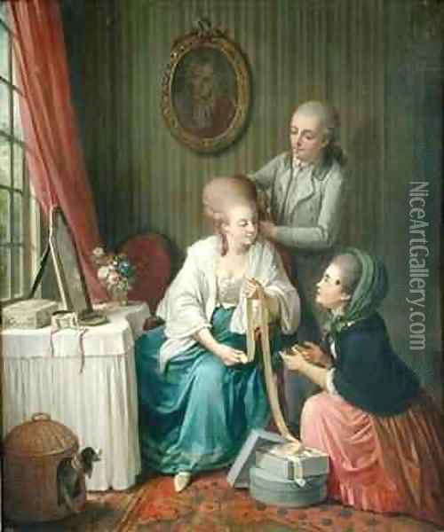 The Ribbon Seller Oil Painting - Sigmund Freudenberger