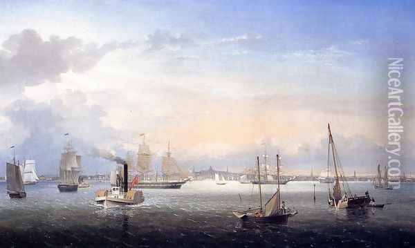 Boston Harbor I Oil Painting - Fitz Hugh Lane