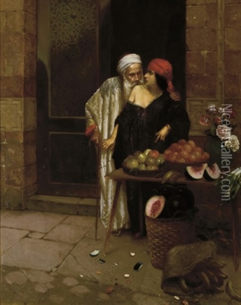 The Orange Seller Oil Painting - Rudolf Ernst