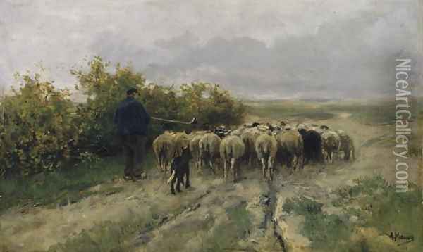 Returning Home, End of the Day Oil Painting - Anton Mauve