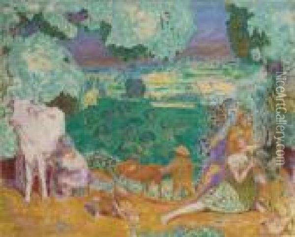 Symphonie Pastorale (campagne) Oil Painting - Pierre Bonnard