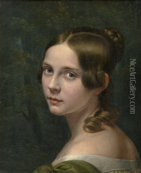Portrat Der Marie Von Lamprecht Oil Painting - Eduard Magnus