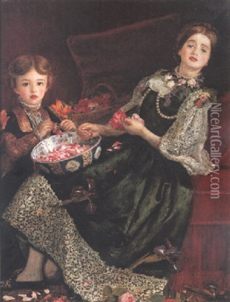 Pot Pourri Oil Painting - John Everett Millais