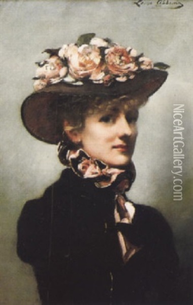Portrait De Sarah Bernhardt Oil Painting - Louise Abbema
