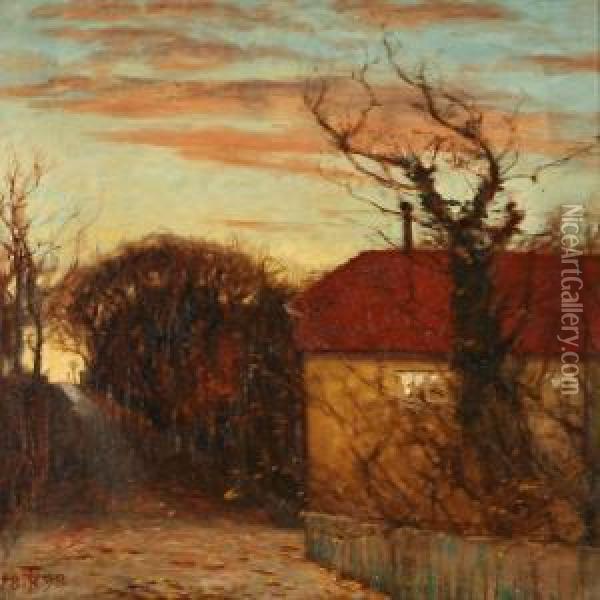 Autumn Day. Oil Painting - Thorvald Simeon Niss