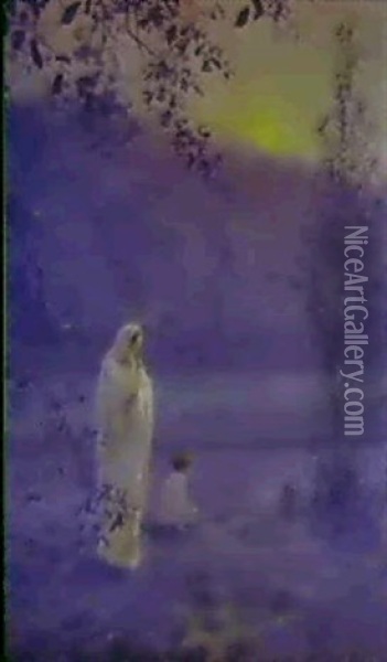 Nocturnal Meditation Oil Painting - Maurice Chabas