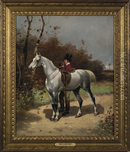 Hunter And His Horse Oil Painting - Scott Leighton