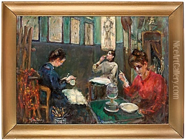 Academie Julian Oil Painting - Mina Carlson-Bredberg