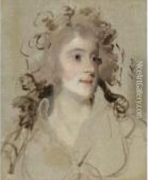 Portrait Bust Of A Lady Oil Painting - Sir Thomas Lawrence