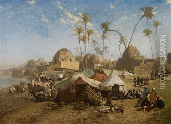 Bedouin Camp Oil Painting - Wilhelm (Karl) Gentz