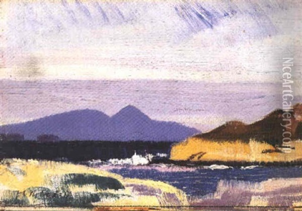 Rhum From Iona Oil Painting - Francis Campbell Boileau Cadell