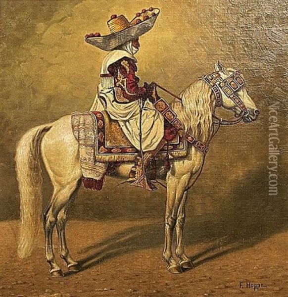 Le Cavalier Mexicain Oil Painting - Ferdinand Theodor Hoppe