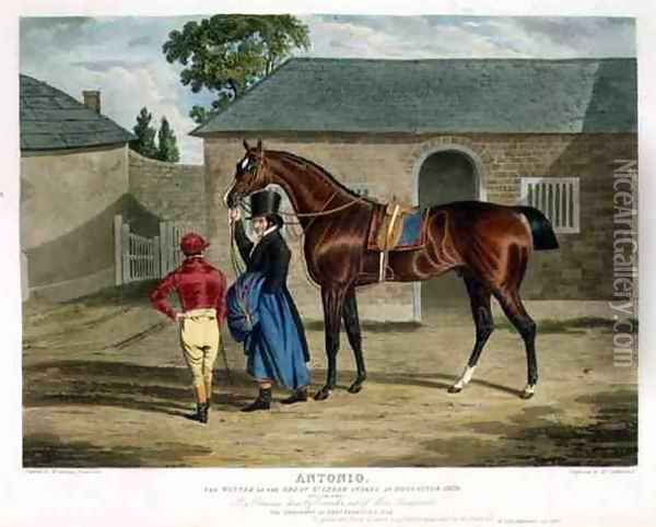 Antonio the Winner of the Great St Leger at Doncaster Oil Painting - John Frederick Herring Snr