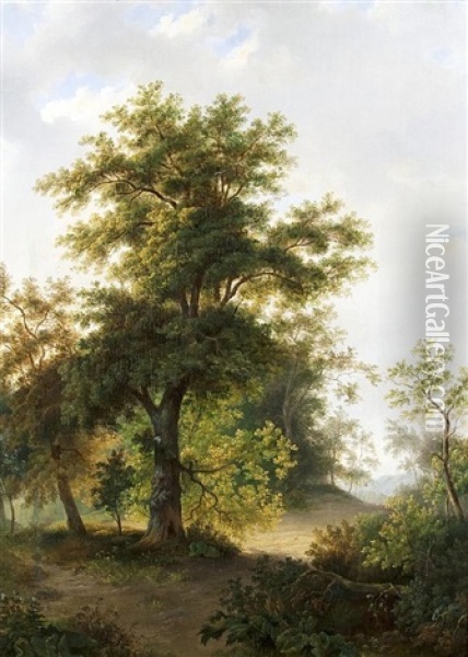 Landschaft Oil Painting - Heinrich Deiters