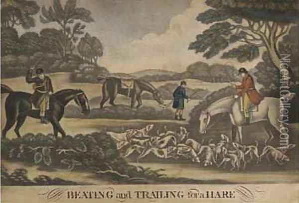 Beating and trailing for the hare Oil Painting - W. B. Walker