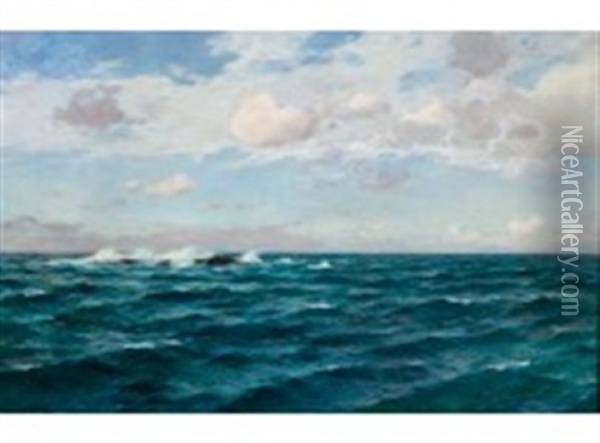 Waves Oil Painting - Thure Sundell