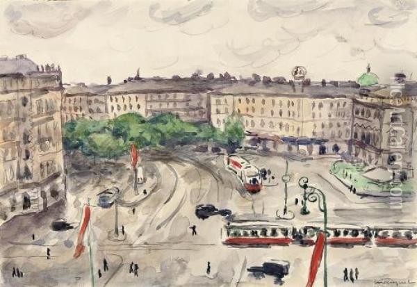 Le Ring A Vienne Oil Painting - Albert Marquet