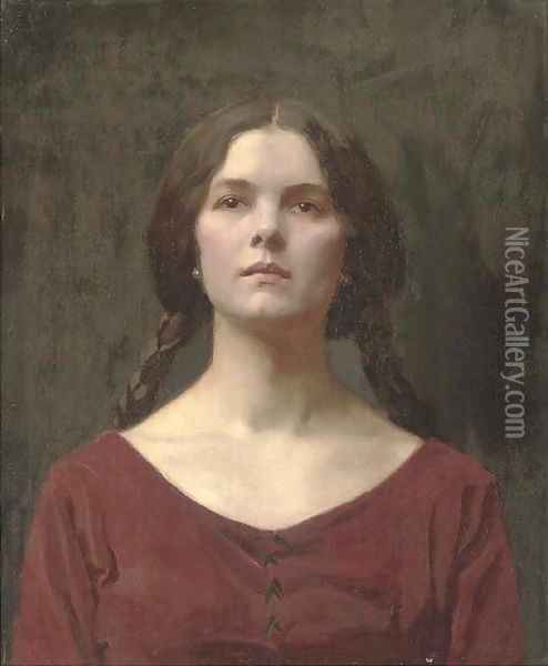 A young beauty Oil Painting - Thomas Cooper Gotch