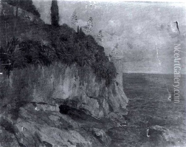 Coastal View Oil Painting - Marie Egner
