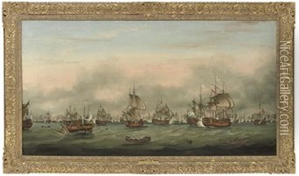 The Battle Of The Saintes, April 12, 1782 Oil Painting - Thomas Mitchell