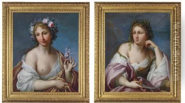 Ceres; And Flora Oil Painting - Ignazio Stern
