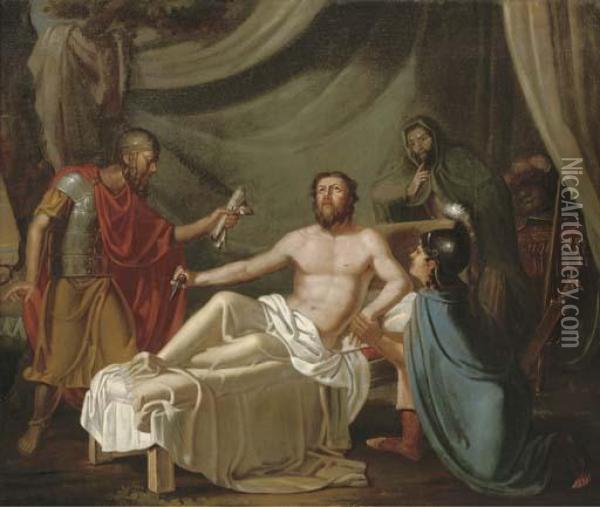 The Death Of Socrates Oil Painting - Jacques Louis David