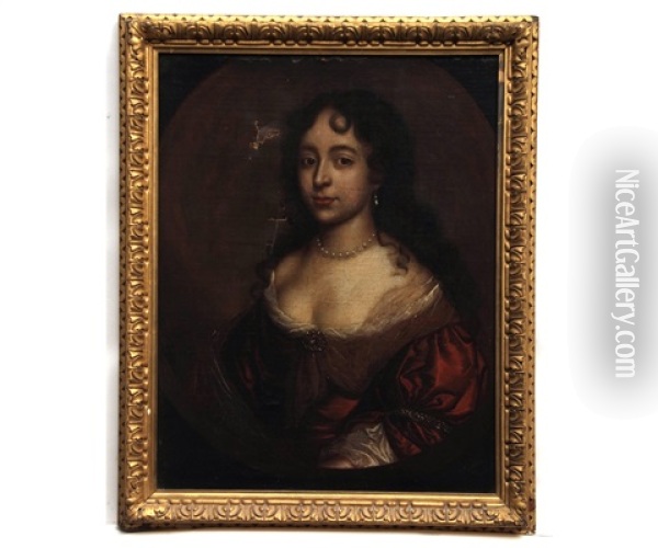 Portrait Of Mary Mancini - Mistress Of Charles Ii Of England And Louis Xiv Oil Painting - Pierre Mignard the Elder