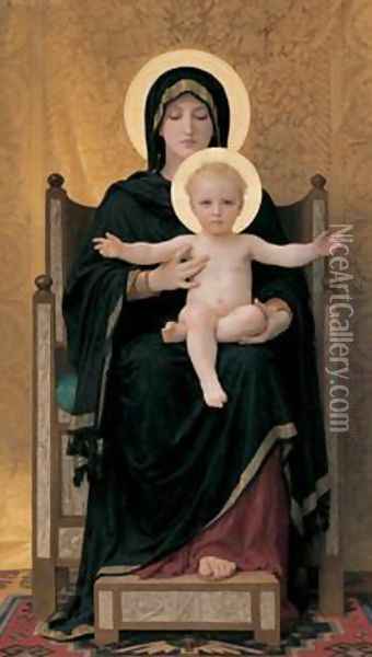 Virgin and Child, 1888 Oil Painting - William-Adolphe Bouguereau