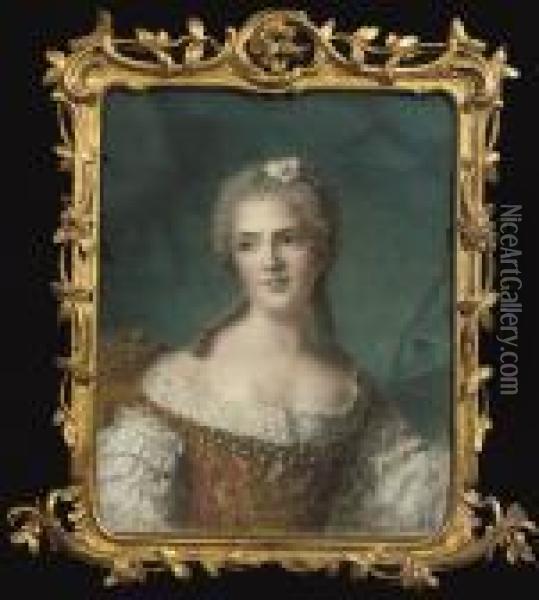 Portrait Of Princess Henriette De France Oil Painting - Jean-Marc Nattier