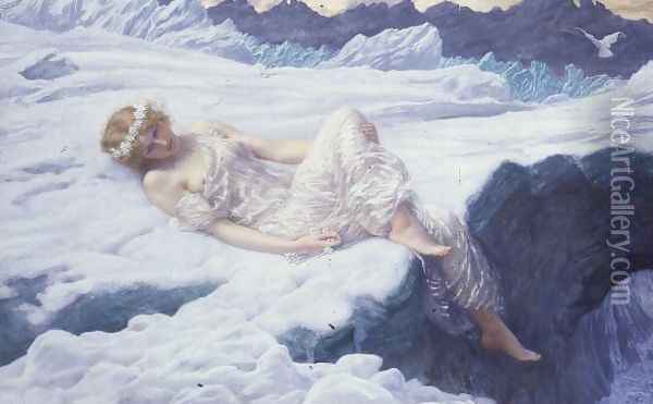 Heart of Snow Oil Painting - Edward Robert Hughes