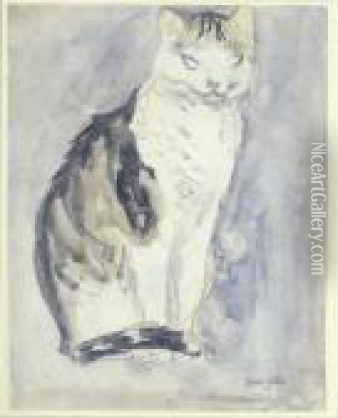Cat Oil Painting - Gwendolen John