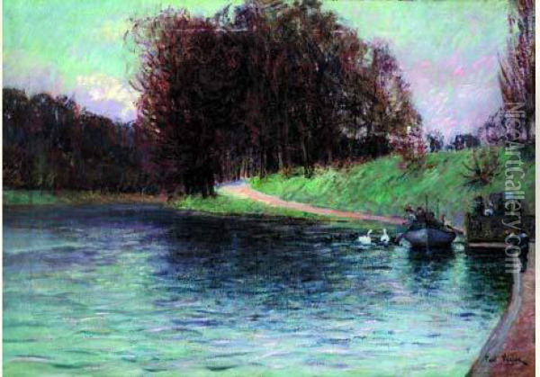Promenade Sur Le Lac Oil Painting - Paul Vogler