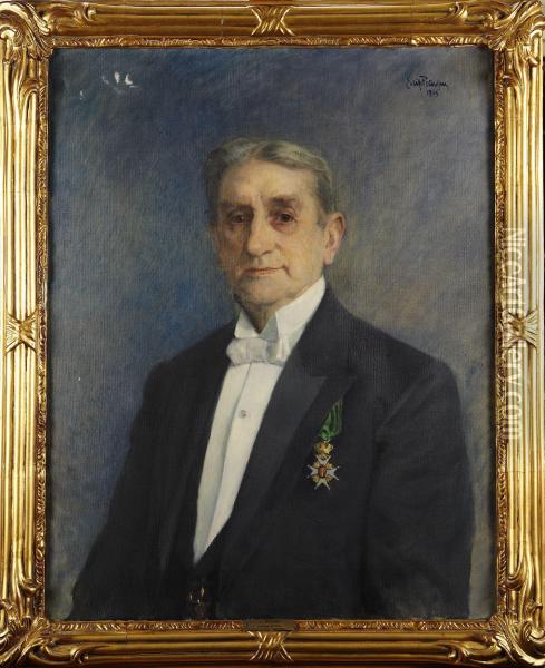 Portratt Av Consul Lauritz Bronn Oil Painting - Eilif Peterssen
