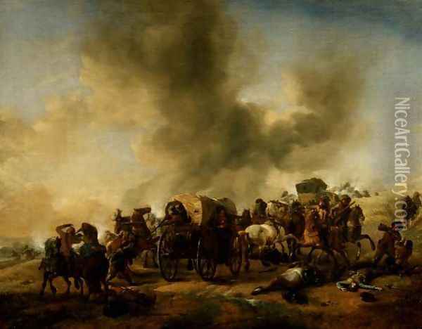 The Ambush Oil Painting - Philips Wouwerman