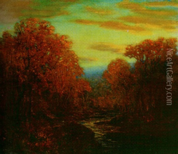Woodland Scene Oil Painting - Hal Robinson