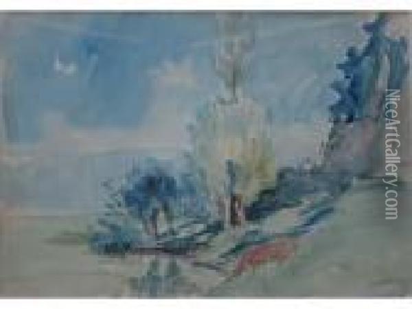 Bord De Seine Oil Painting - Albert Lebourg