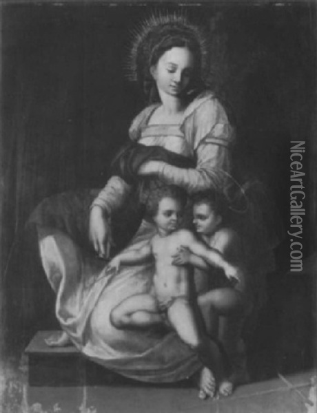 Madonna Mit Kind Und Dem Johannesknaben Oil Painting - Andrea Del Sarto