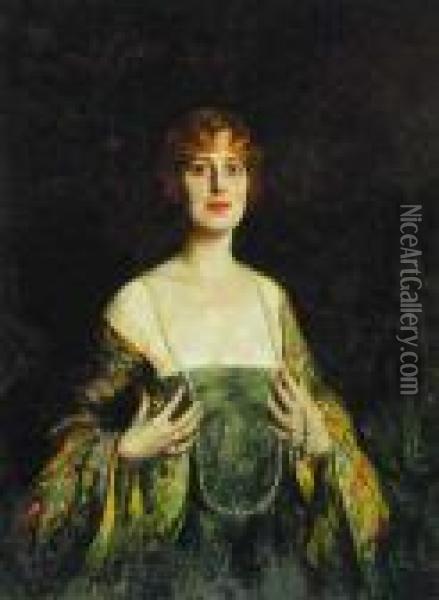 Portret Kobiety Oil Painting - Leopold Pilichowski