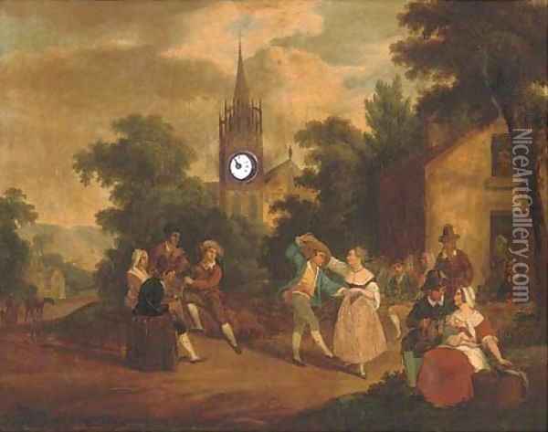 Village celebrations Oil Painting - David III Teniers
