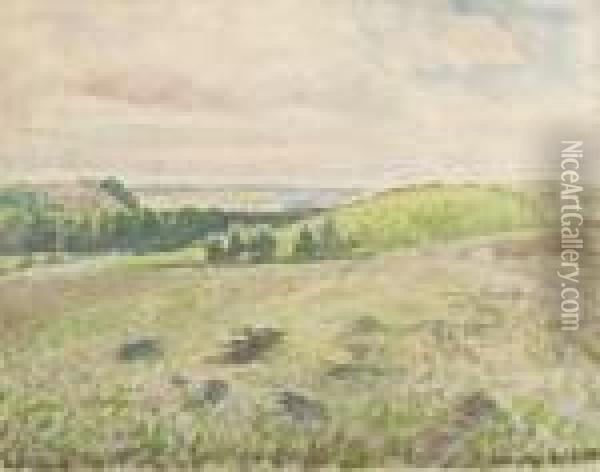 Terrain Laboure, Eragny Oil Painting - Camille Pissarro