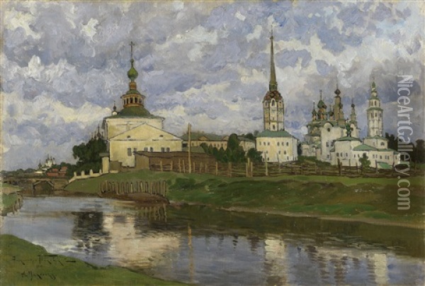 Solikamsk Oil Painting - Alexandr Vladimirovich Makovsky